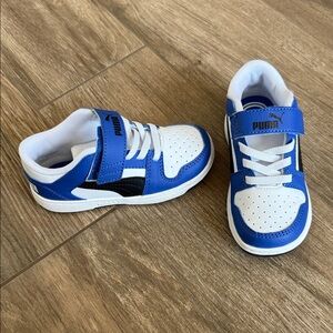 PUMA Unisex-Child Rebound Layup Lo Hook and Loop Sneaker, toddler 9, worn 1x